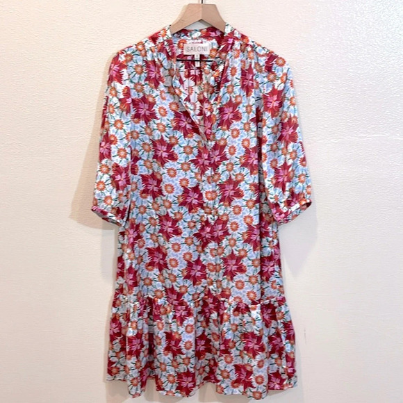 Saloni Tyra 100% silk mini Dress size 2 - Picture 2 of 7